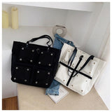 Women Reusable Shopping Bag Durable Female Handbag Tote Shopper Canvas