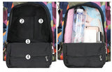 Camouflage Graffiti Waterproof Oxford Women Backpack