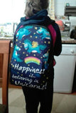 Dolphin Print Girls Schoolbag Animal Backpack for Children Lightweight