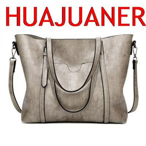 Oil Wax Leather Shoulder Bag Tote Crossbody