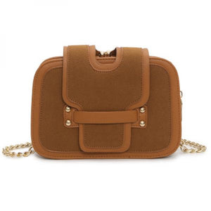 Frosted Small Square Bag Women Three-Layer Shoulder Messenger Chain Bag