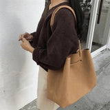 Vintage Nubuck Leather Women's Handbag Messenger Bag Casual Big Top-Handle Bag
