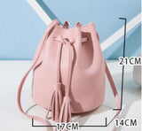 Vintage Tassel Drawstring Bucket Bag