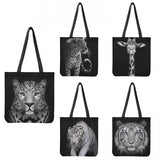 Leopard Print Women Shopping Bag Lightweight Tote Backpack