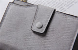 Women's Short Frosted Stripe Buckle Small Change Wallet