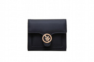 Purity Wallet Women's Short Zipper Buckle Fresh Leaf Bag