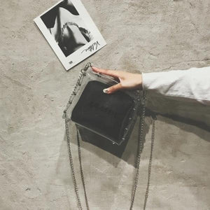 Transparent Jelly Bag with Chain for Girls