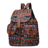 Ethnic Retro Pattern Waterproof Canvas Women's Backpack