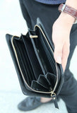 Men's PU Leather Long Zipper Wallet