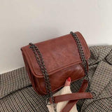 Texture Women's Chain Shoulder Messenger Bag Large Capacity
