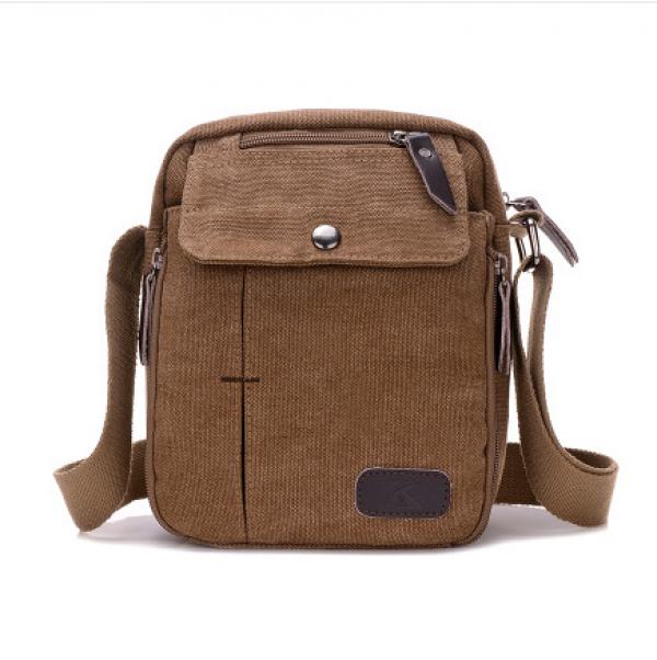 Casual Small Messenger Bag Canvas Shoulder Bag Outdoor Travel Bag