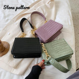 Crocodile Pattern Crossbody Bags Women Chain Shoulder Handbags