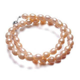 Small Pink Freshwater Pearl Necklace Bracelet Set