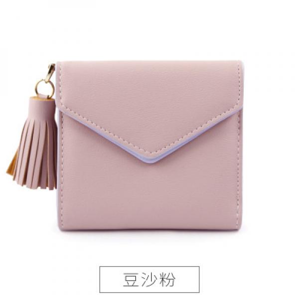 Women's Short Wallet Three-Fold Buckle Purse