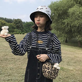 Leopard Crossbody Bag Retro Plush Small Round Bag Ladies Shoulder Bag
