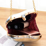 Elegant Heart Handbags for Women Wedding Evening Bag Clutch