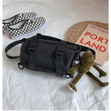 Harajuku Techwear Canvas Sling Gothic Crossbody Bag Fanny Pack