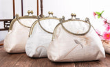 Vintage Floral Embroidery Clasp Handbag Chain Messenger Bag