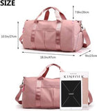 Travel Duffel Bag with Wet Pocket Shoes Handbag Beach Shoulder Bag Crossbody Bag