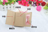 Women's Short Three-Fold Wallet - Animal Print