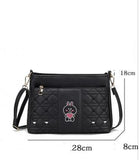 R070 Shoulder Messenger Bag Rhombus Small Square Bag Composite Fiber Leather
