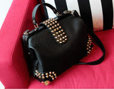 X-Online Women Bag Female Doctor Bag Lady Rivet Tote