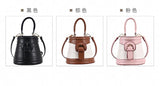 Crocodile Pattern Tote Bag Contrast Bucket Bag PU Leather Women's Handbag