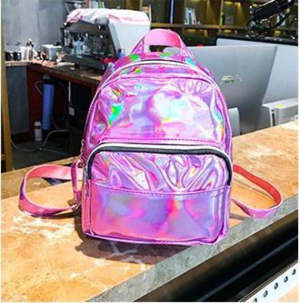 Women's Small Laser Schoolbag Backpack