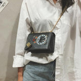 Mini Girl Small Satchel Embroidery Flower Chain Bag Single Shoulder Bag