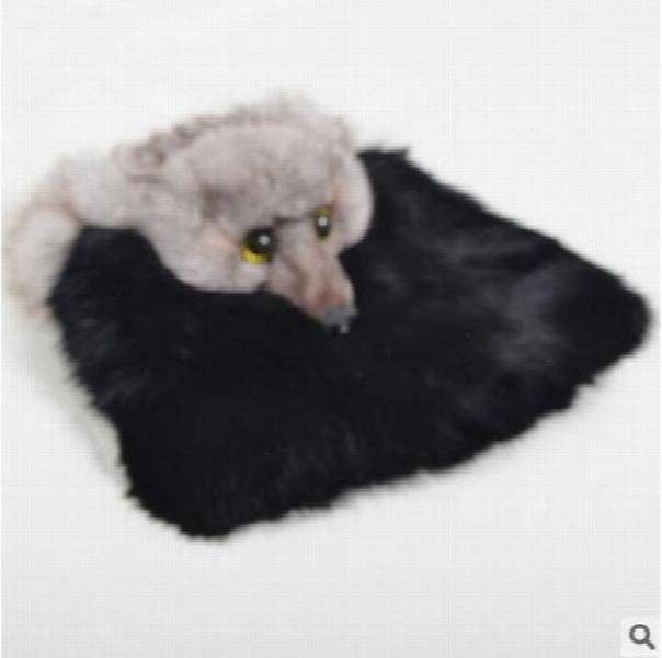 Mini Rabbit Fur Flap Bag with Fox Head - Korea