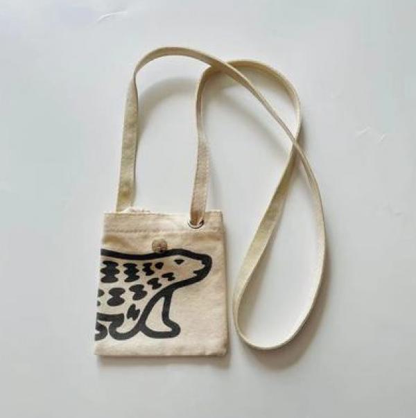 2023ss HUMAN Good Bag Men 1:1 Human Polar Bear Women Canvas One Shoulder Messeng