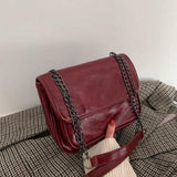 Texture Women's Chain Shoulder Messenger Bag Large Capacity