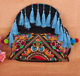 Ethnic Embroidery Canvas Messenger Shoulder Bag Tassel Women Bag