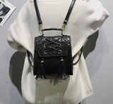 Sequin Women Backpack Solid Hasp Female Bag Girls School Bags Lady Small PU Tass