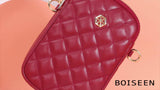 Double Zipper Women's Wallet Shoulder Mini Leather Bags Straps