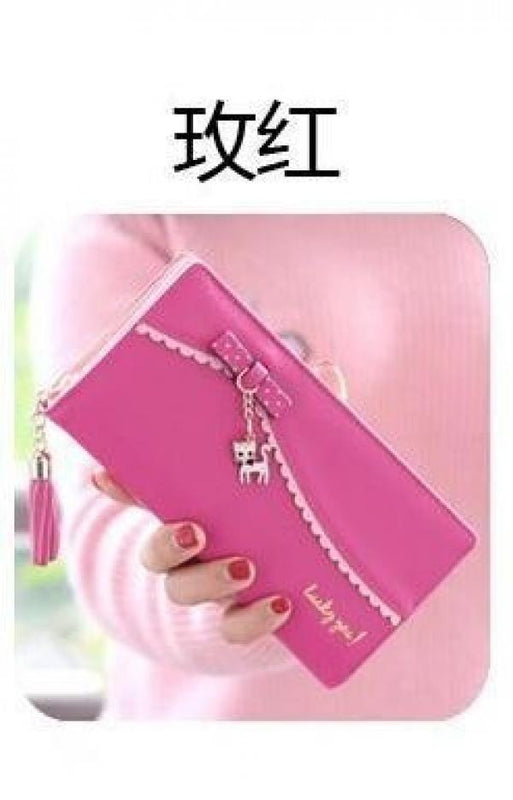 Women's Cat Lace Cartoon Wallet Purse Pendant