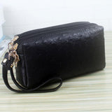 Ostrich Pattern PU Leather Women Clutch Bag Cosmetic Bag Makeup Bag