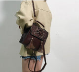 Sequin Women Backpack Solid Hasp Female Bag Girls School Bags Lady Small PU Tass