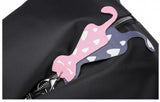 Girl's Cute Cat Pendant Backpack Oxford Cloth Travel School Shoulder Bag