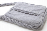 Knitted Foldable Handbag Women Shopping Tote Wool Shoulder Bag