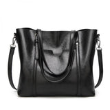 Vintage Oil Wax Leather Shoulder Bag Tote Crossbody Handbag
