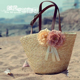 Big Straw Bag Summer Beach Woven Material Women Bag A1109