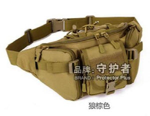 Men's Waist Bag - Black Nylon Fanny Pack for Travel
