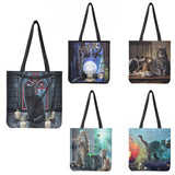 Magic Cat Print Shoulder Bag Tote Bag