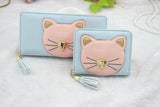 Cartoon Cat Women's Long Wallet Handbag Purse
