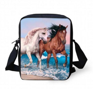 3D Animal Cat Crossbody Bag for Women, Horse Ladies Mini Messenger Shoulder Bag