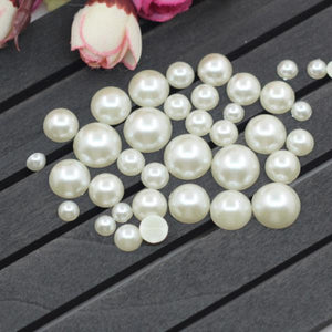 400g Bag Vintage Ivory Pearl Beads 6-14mm for Jewelry Making