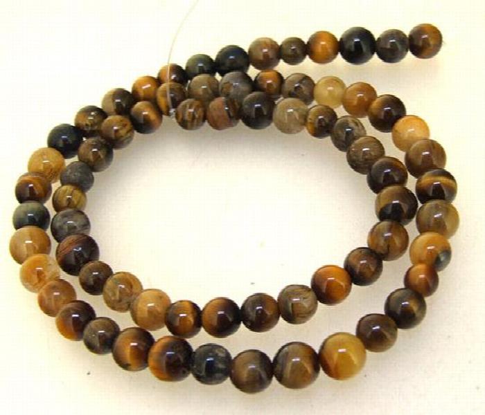 Yellow Tiger Crystal Stone Quatz 6mm Gemstone Loose Beads