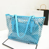 Clear PVC Beach Shoulder Bag Transparent Jelly Crossbody Sac Waterproof Candy