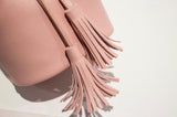 Japanese Style Women's Tasseled Barrel Bag